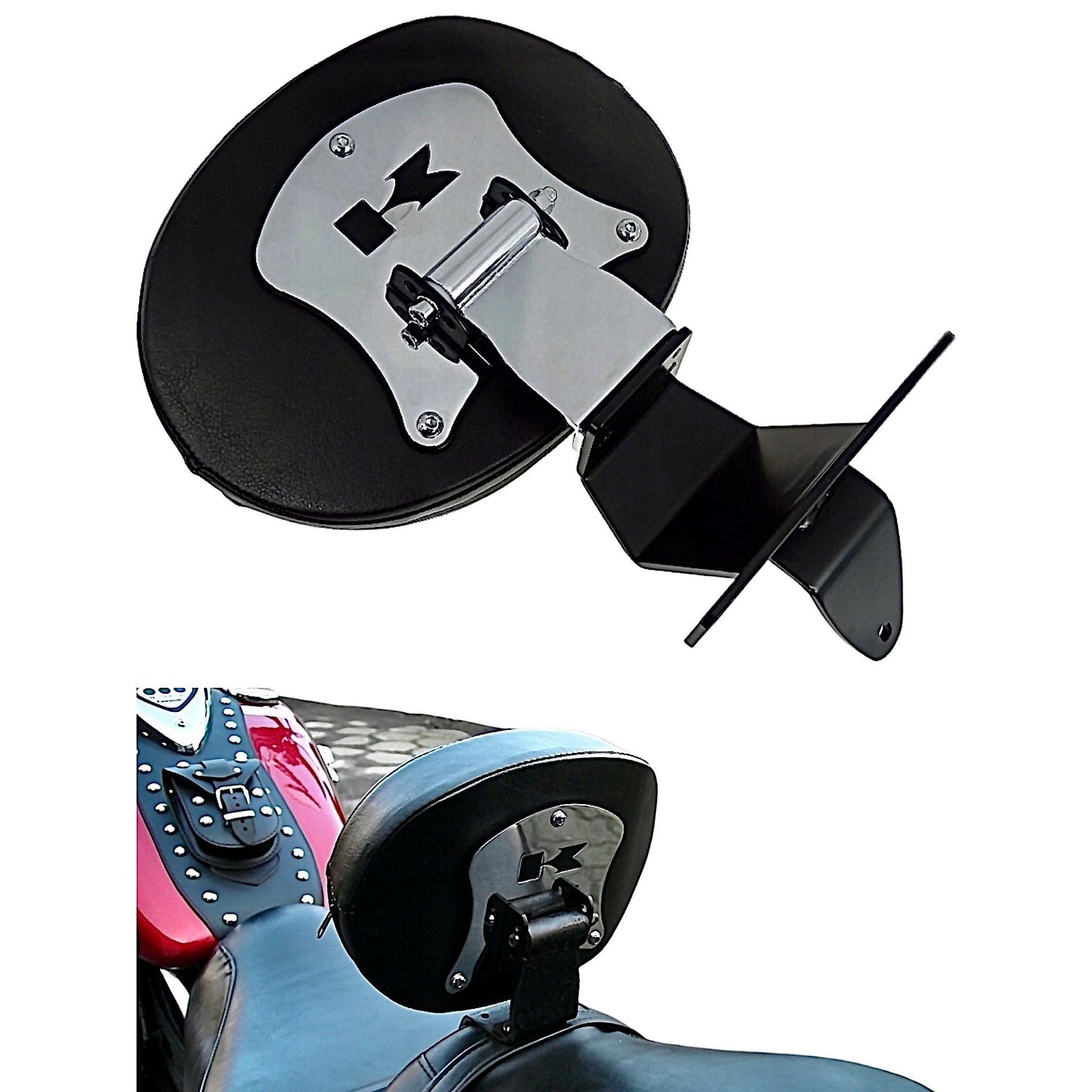 Adjustable Rider Backrest - Kawasaki VN 1500 Vulcan Classic