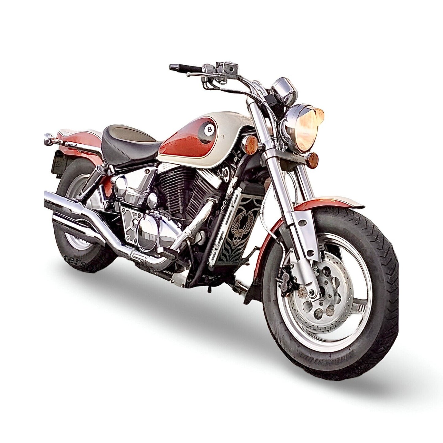 Stainless Steel Radiator Guard Cover for Suzuki VZ800 Marauder | SKULL