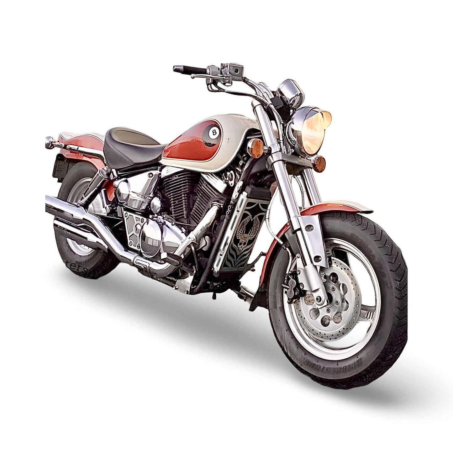 Polished Stainless Steel Radiator Guard Cover for Suzuki VZ 800 Marauder Despera