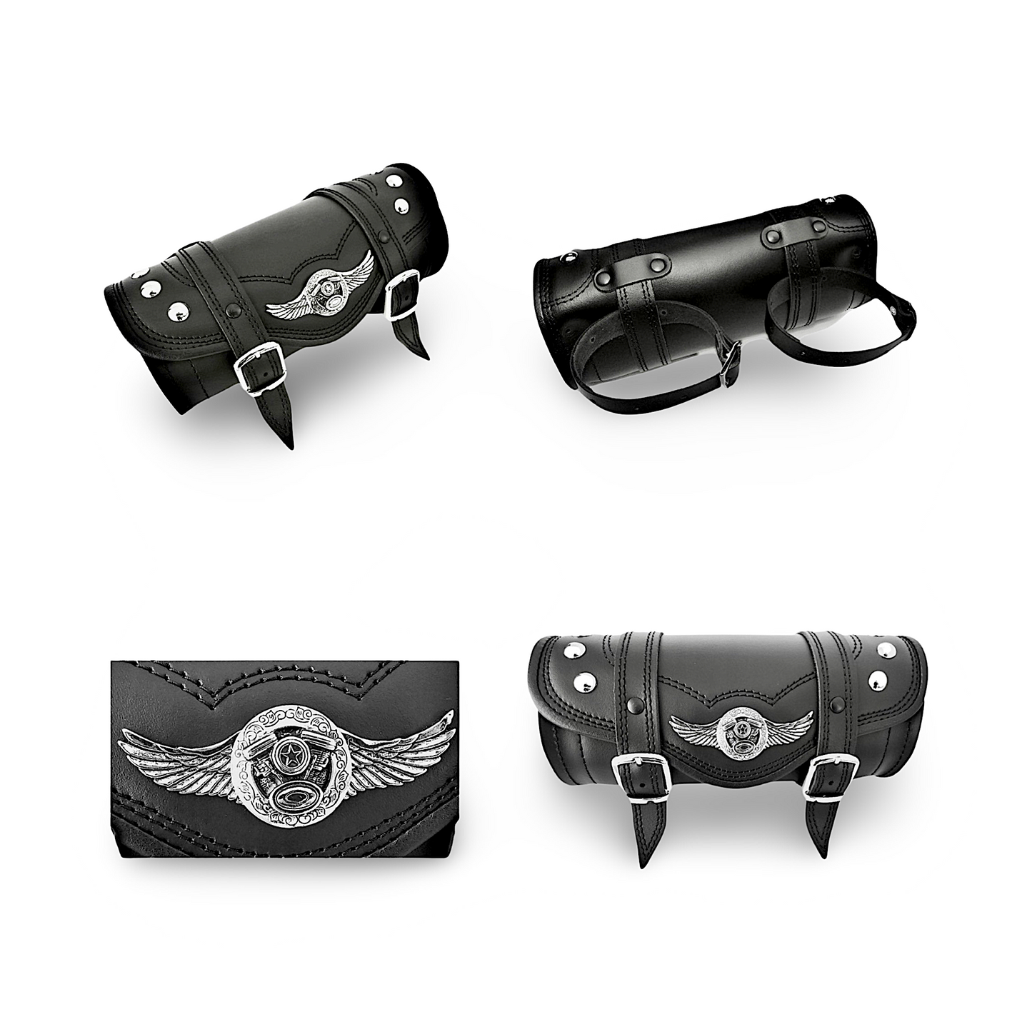 BIKEMASTERSUK | BMUK | Motorcycle handlebar leather tool roll fork bag case | All models Yamaha | Honda | Suzuki | Kawasaki. All products are manufactured in small quantities with attention to detail, therefore, we can guarantee perfect compatibility.