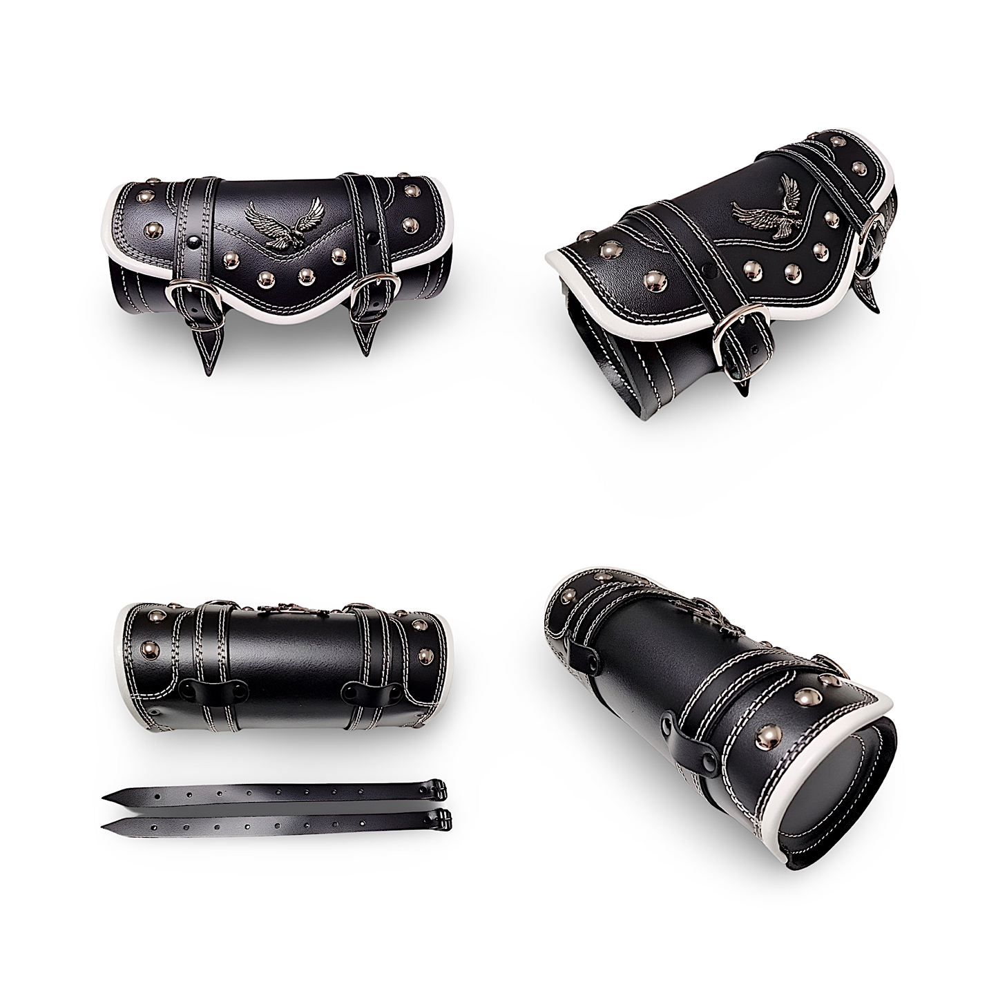 BIKEMASTERSUK | BMUK | Motorcycle handlebar leather tool roll fork bag case | All models Yamaha | Honda | Suzuki | Kawasaki. All products are manufactured in small quantities with attention to detail, therefore, we can guarantee perfect compatibility