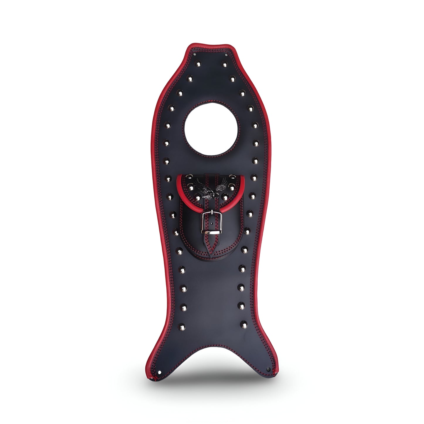 Leather Tank Panel - YAMAHA XVS 1300 A MIDNIGHT STAR (V STAR) | RED