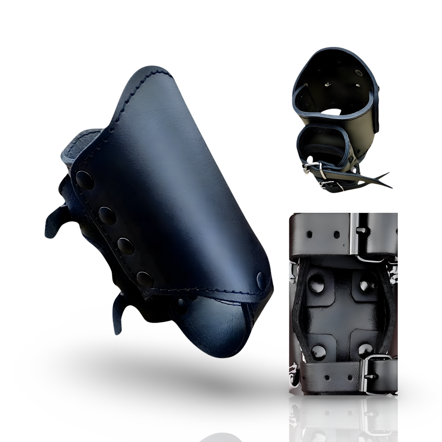 BMUK | Motorcycle leather drink cup can bottle water holder | Fits all models Yamaha | Honda | Suzuki | Kawasaki | Triumph | H-D | - PLAIN | Experience the perfect blend of style and functionality with our leather drink bottle holder case - 0,5 L.