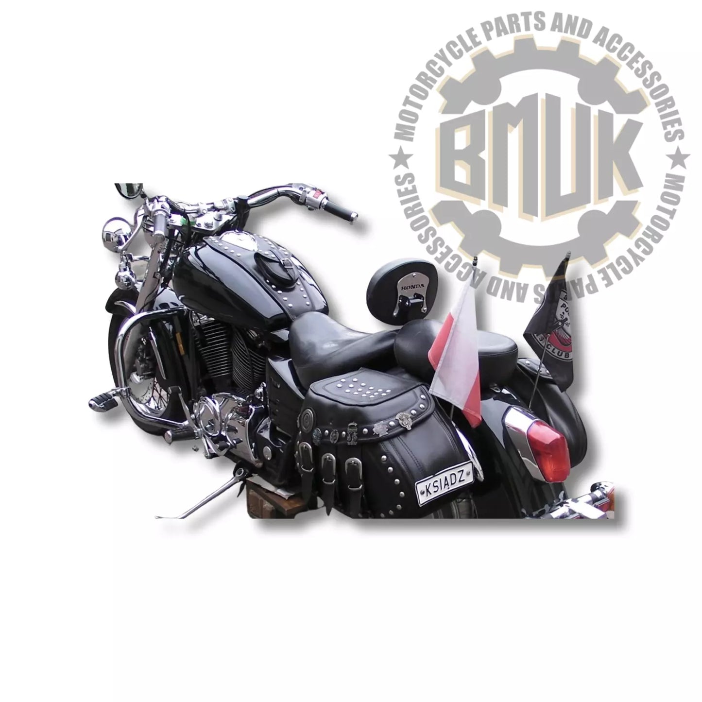 Semi-Adjustable Rider Backrest - Honda VT 1100 Shadow C3 Aero