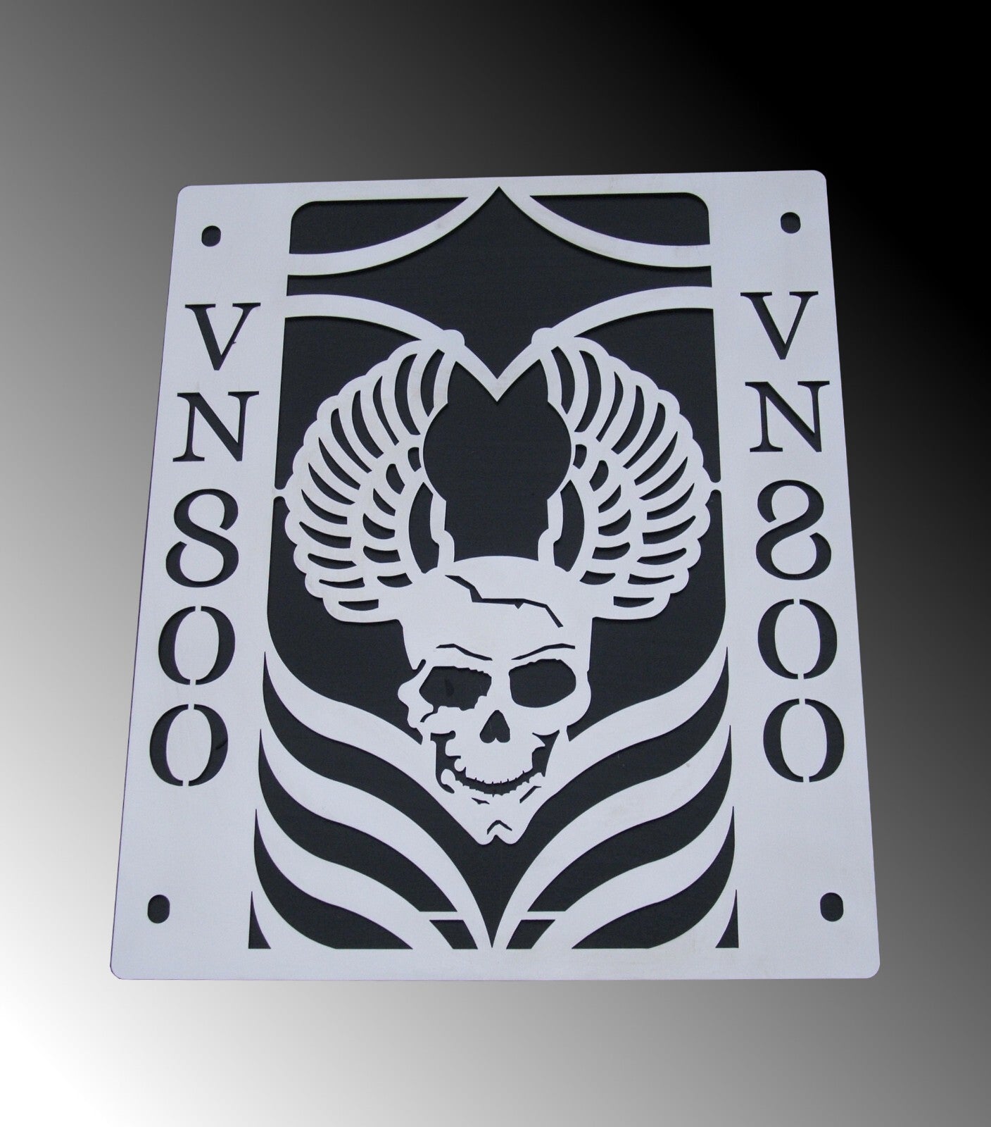 Kawasaki VN800 Vulcan Classic - Radiator  Protective Guard Cover - Skull Design