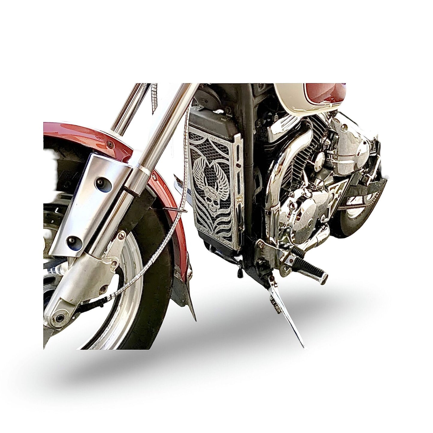 Polished Stainless Steel Radiator Guard Cover for Suzuki VZ 800 Marauder Despera