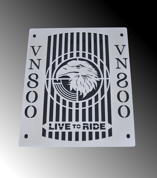 Kawasaki VN800 Vulcan Classic - Radiator  Protective Guard Cover - Eagle Design