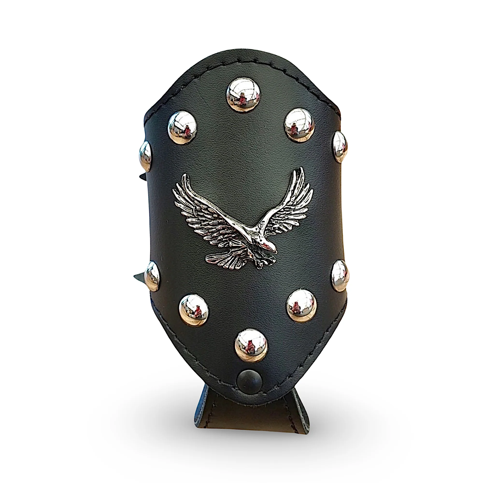 BMUK | Motorcycle leather drink bottle holder pouch case | BLACK | EAGLE