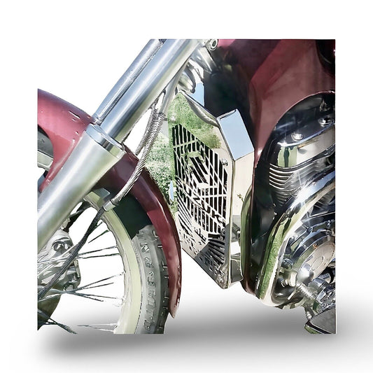 Stainless Steel Radiator Guard Cover for Suzuki VS800 Intruder | CROWN
