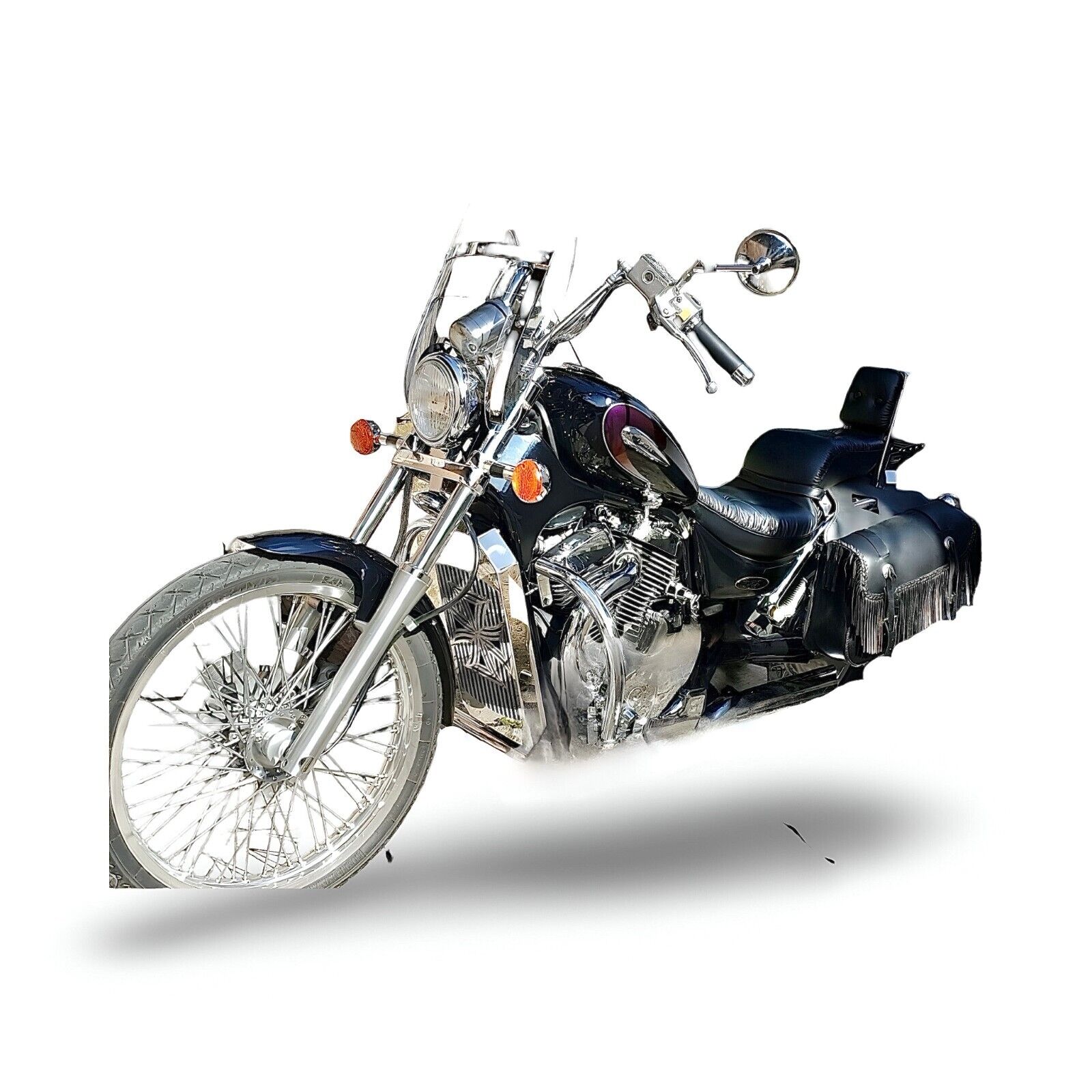 Stainless Steel Radiator Guard Cover for Suzuki VS800 Intruder | CROSS