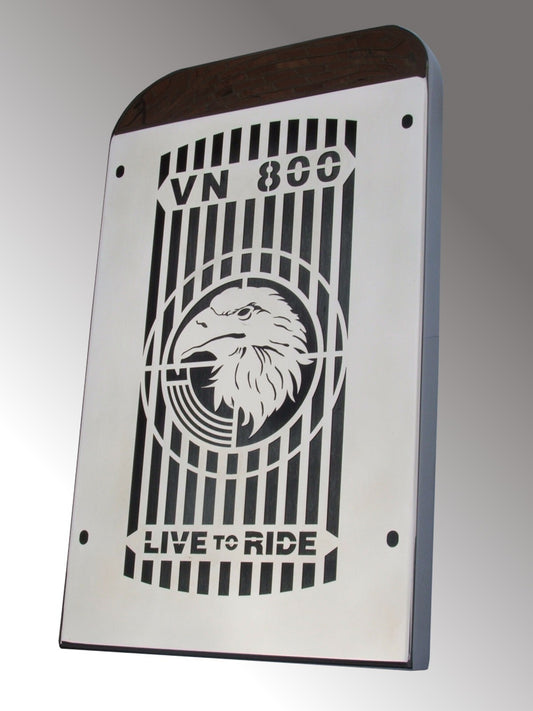 Kawasaki VN800 Vulcan Custom - Radiator  Protective Guard Cover - Eagle Design