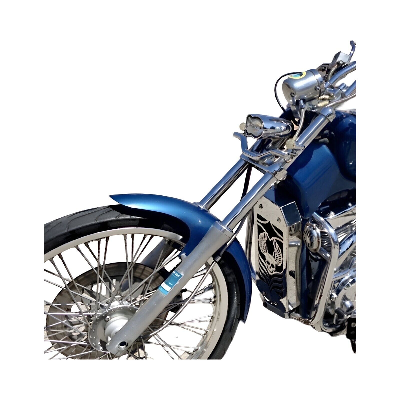 Stainless Steel Radiator Guard Cover for Suzuki VS800 Intruder | SKULL