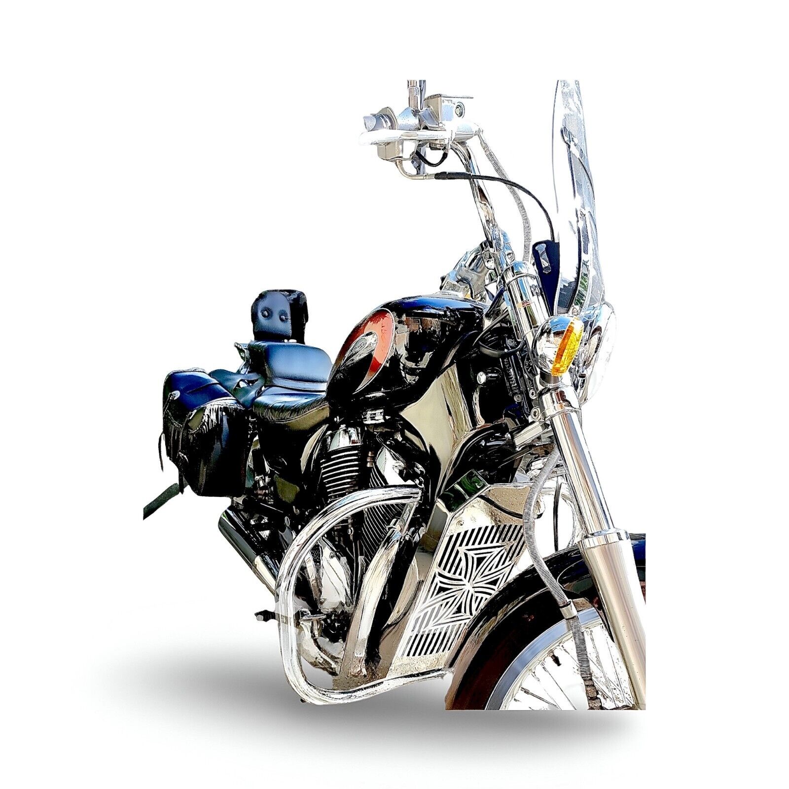 Stainless Steel Radiator Guard Cover for Suzuki VS800 Intruder | CROSS