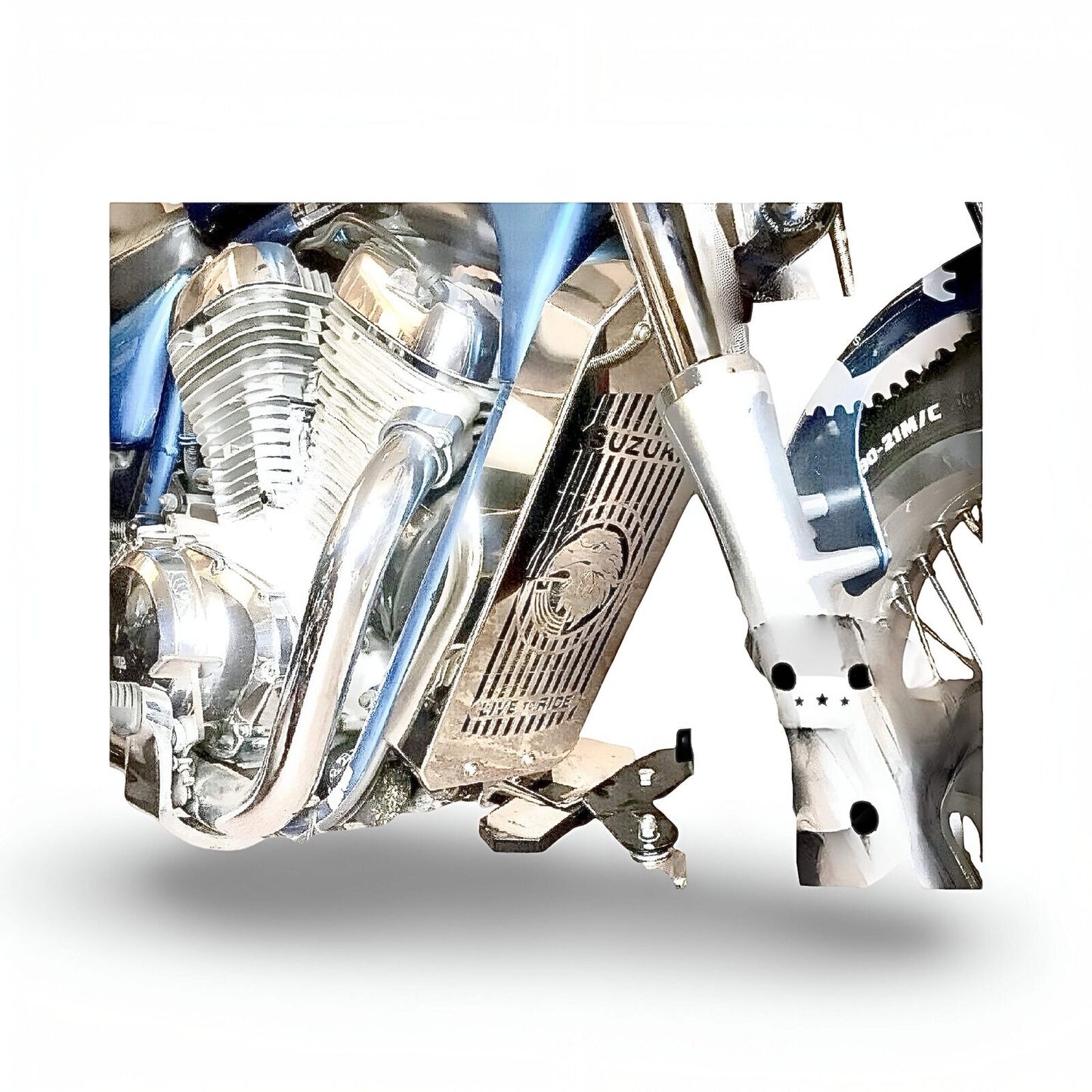 Polished Stainless Steel Radiator Guard Cover for Suzuki VS 600 Intruder | S50 B