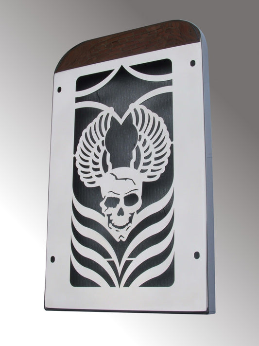 Kawasaki VN800 Vulcan Custom - Radiator  Protective Guard Cover - Skull Design