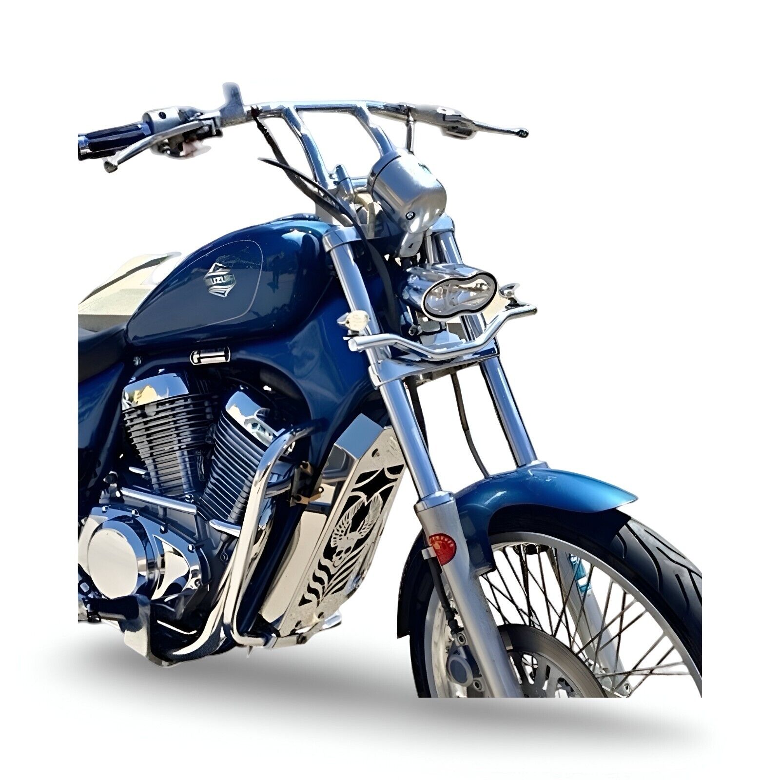 Stainless Steel Radiator Guard Cover for Suzuki VS800 Intruder | SKULL