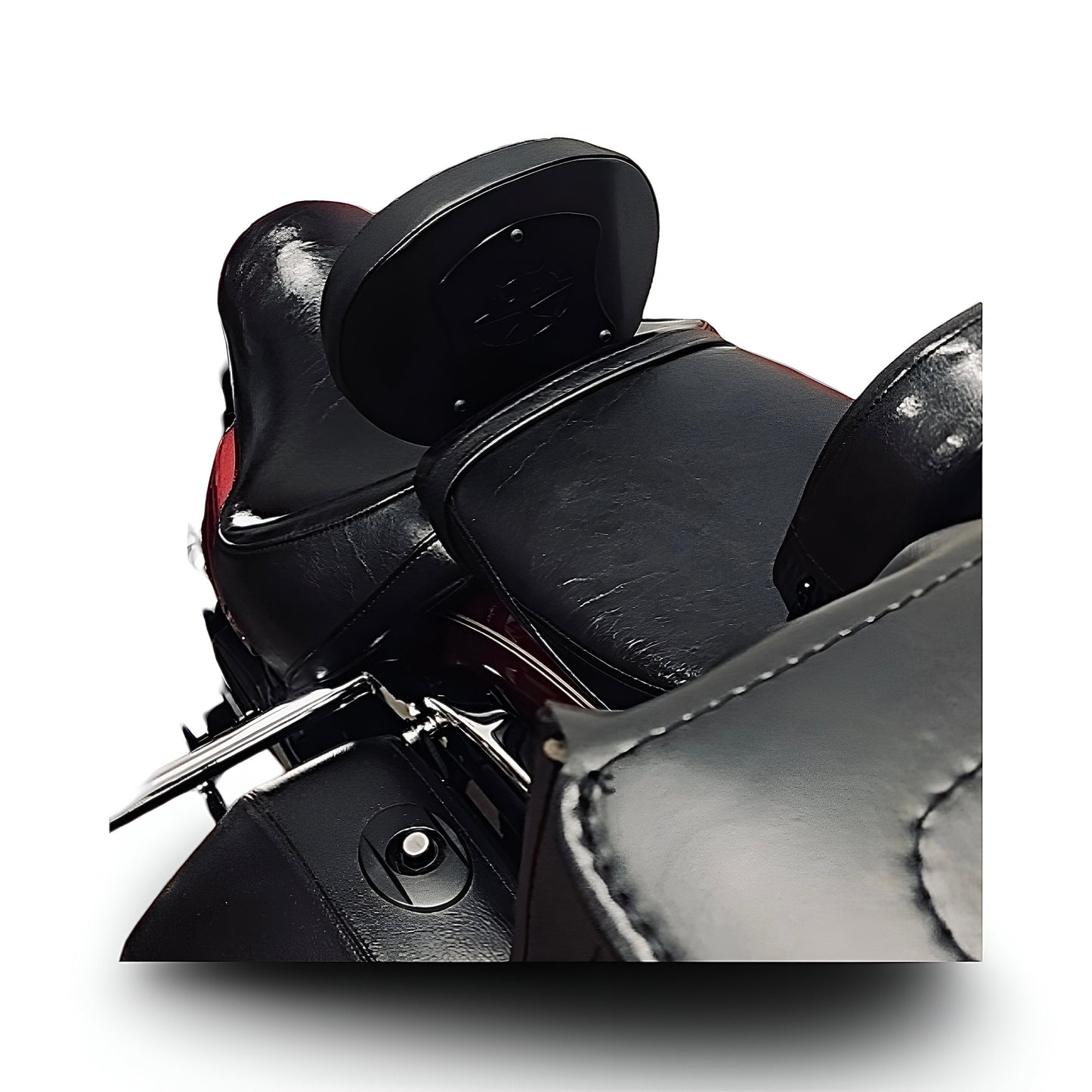 Klassische Fahrerrückenlehne - Yamaha XV 535 Virago | Schwarz