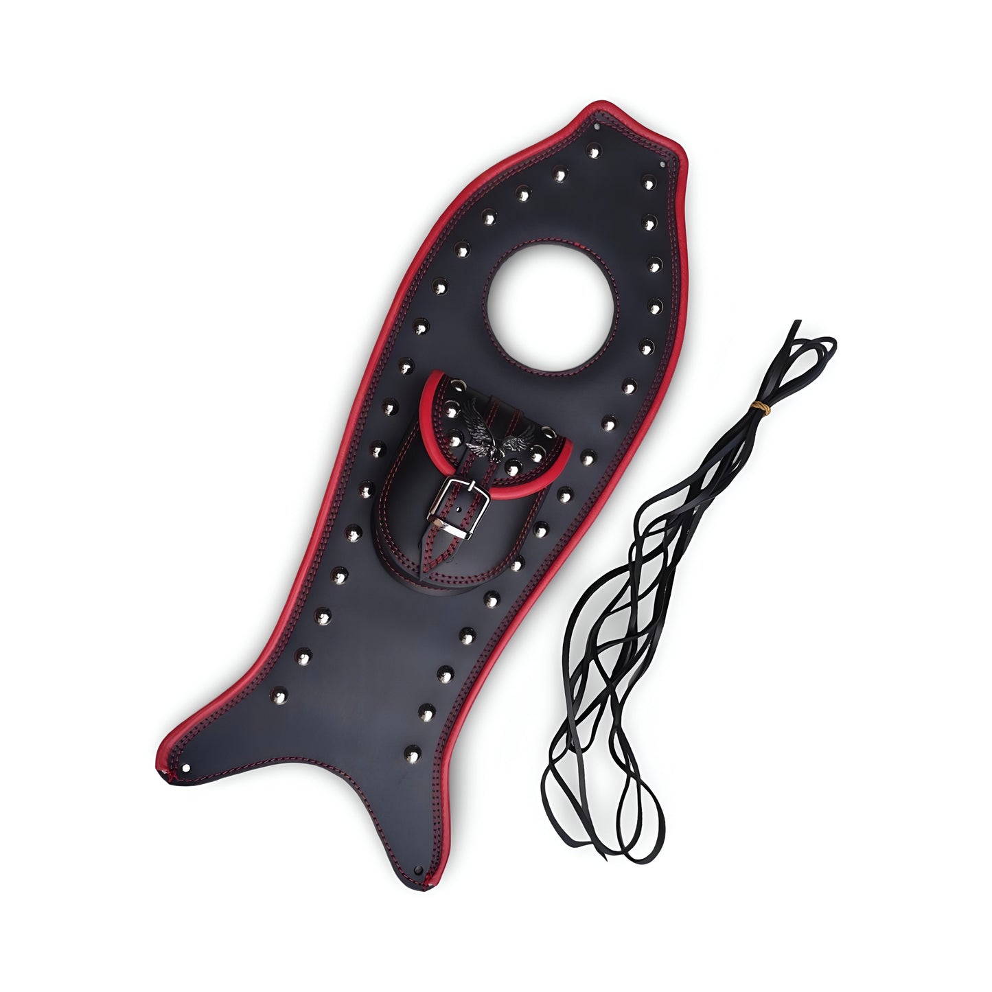 Leather Tank Panel - YAMAHA XVS 1300 A MIDNIGHT STAR (V STAR) | RED