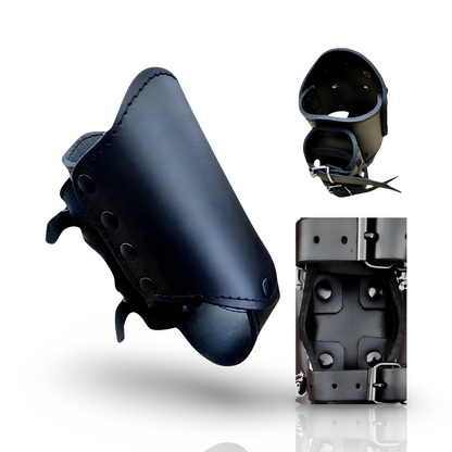 BMUK | Motorcycle leather drink cup can bottle water holder | Fits all models Yamaha | Honda | Suzuki | Kawasaki | Triumph | H-D | - PLAIN | Experience the perfect blend of style and functionality with our leather drink bottle holder case - 0,5 L.