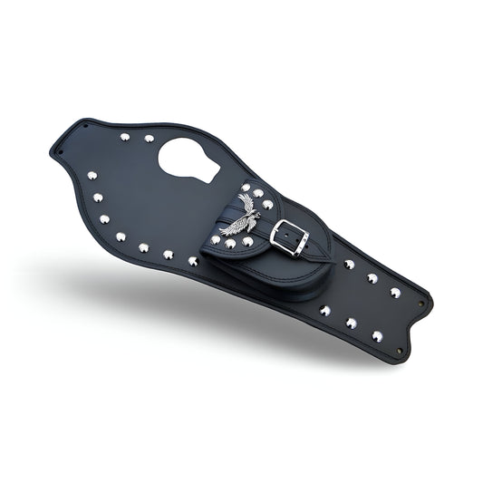 Enhance your cruiser motorcycle with this handcrafted leather tank belt, designed for style, protection, and functionality. A must-have for every cruiser rider!