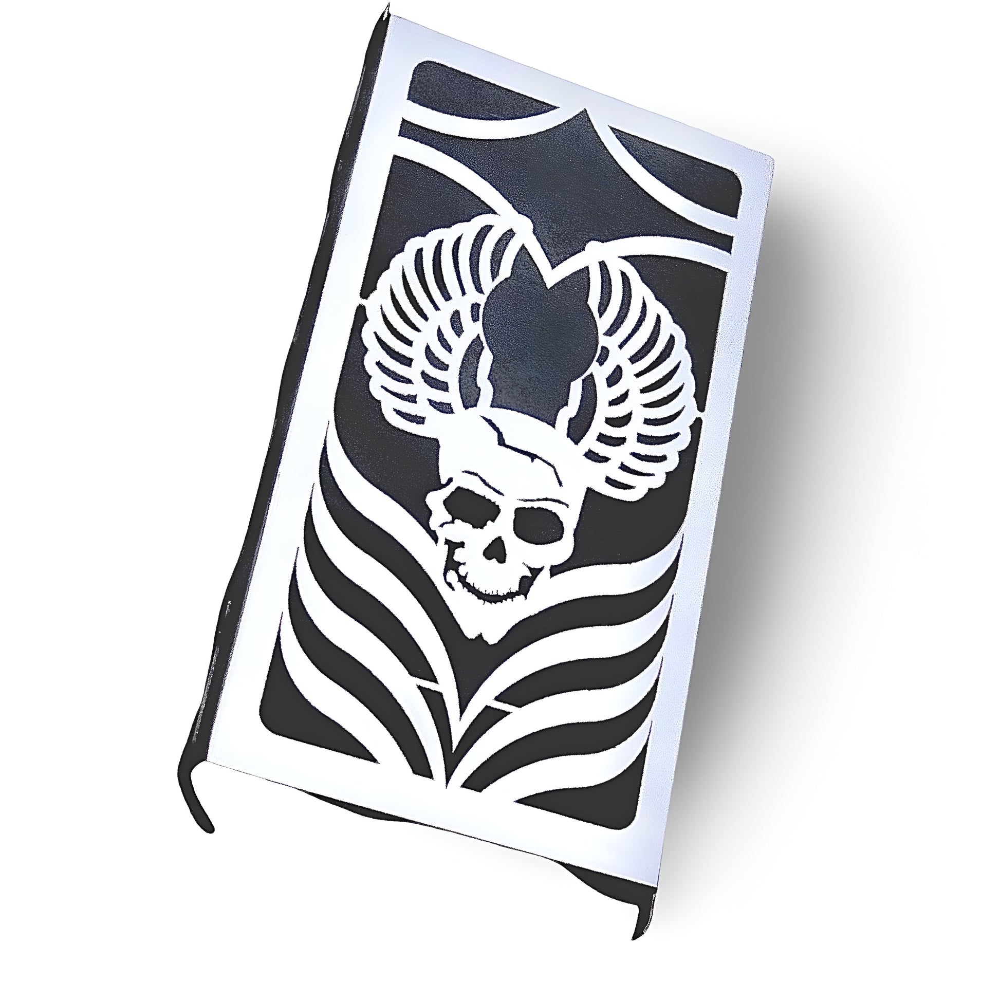 Polished Stainless Steel Radiator Guard Cover for Suzuki VZ 800 Marauder Desperado – High-quality protective cover with mirror-like finish, offering premium protection and precise fit for your bike's radiator. SKULL.