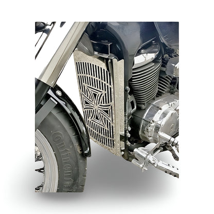 Polished_Stainless_Steel_Radiator_Guard_Cover_for_Suzuki_VZ_800_Marauder_Desperado_Premium_Protection_and_Precision_Fit_-_CROSS..